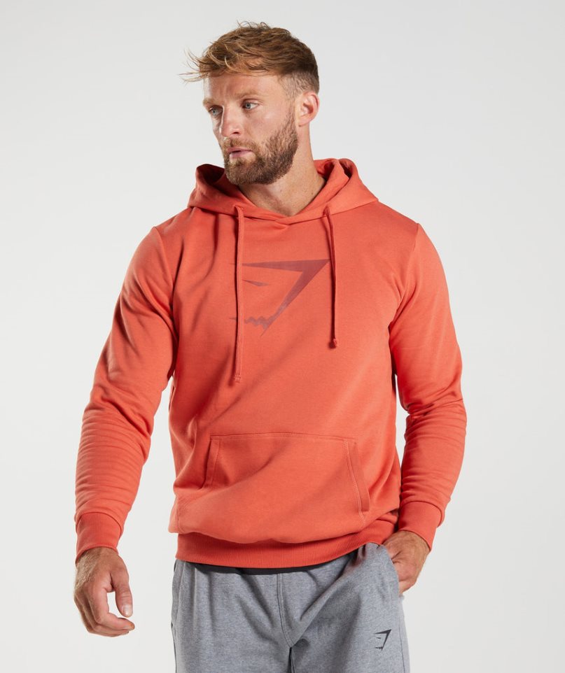 Men\'s Gymshark Sharkhead Infill Hoodie Orange | NZ 2TVQPE